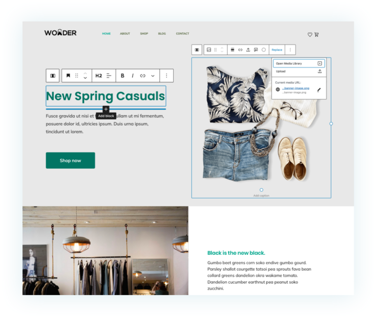 Wonder – A block theme by YITH